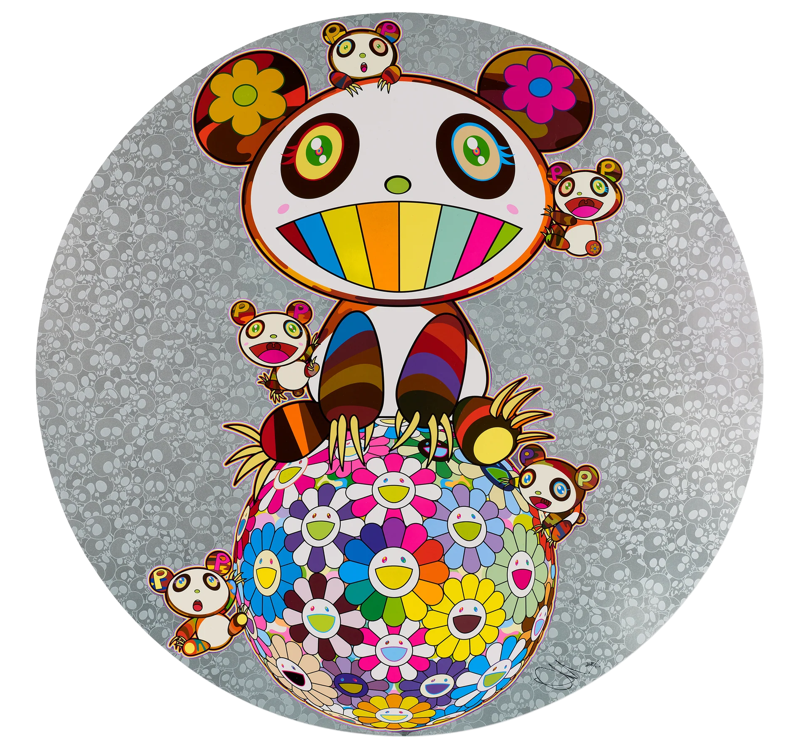 takashi-murakami-panda-with-panda-cubs-2019