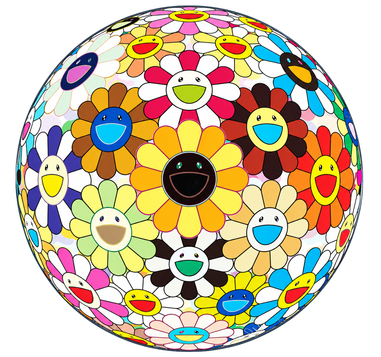 takashi-murkami-flower-ball-(3D)-sunflower